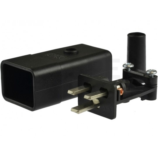 Gniazdo zasilające IEC320 C20 złącze serwerowe (męskie) do UPS [2P+Z] 230V 16A na kabel do 9,5mm