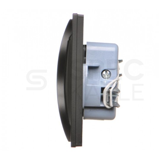 Gniazdo zasilające podwójne SIMON 10 czarne matowe 2x [2P+Z] 16A KOMPLETNE Kontakt Simon CGZ2/49