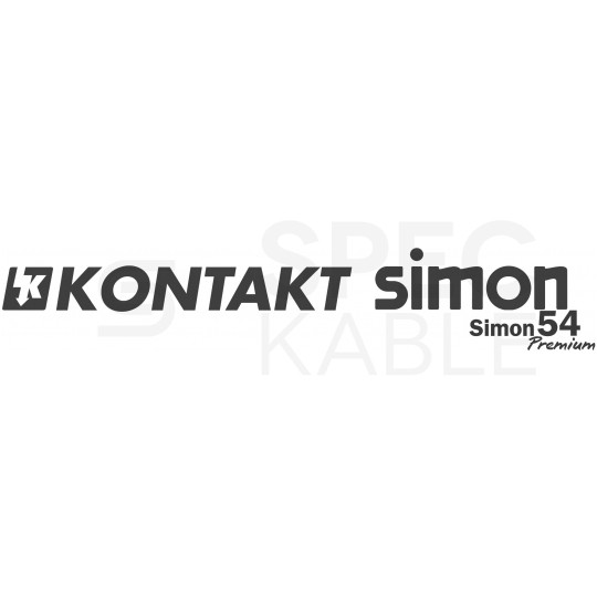 Gniazdo zasilające podwójne SIMON 10 czarne matowe 2x [2P+Z] 16A KOMPLETNE Kontakt Simon CGZ2/49