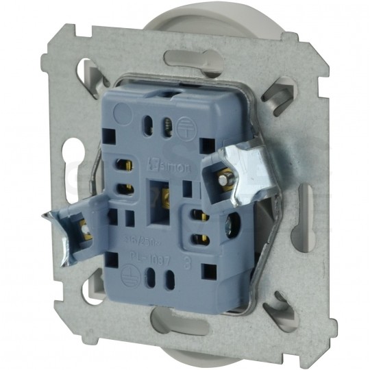 Gniazdo zasilające podwójne SIMON 54 białe 2x [2P+Z] 16A z przesłonami Kontakt Simon DGZ2MZ.01/11