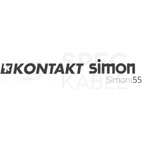 Gniazdo zasilające podwójne SIMON 55 z klapką i uszczelką IP44 białe matowe 2x [2P+Z] 16A z przesłonami Kontakt Simon TGZ2BMCZ.01/111
