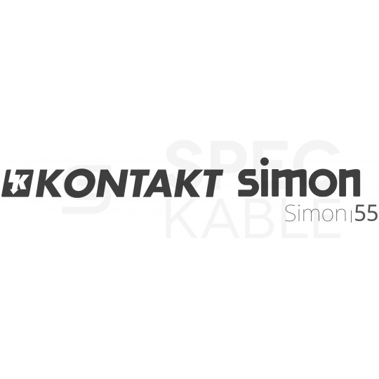 Gniazdo zasilające podwójne SIMON 55 z klapką transparentną i uszczelką IP44 białe matowe 2x [2P+Z] 16A z przesłonami Kontakt Simon TGZ2BMCZ.01/111A