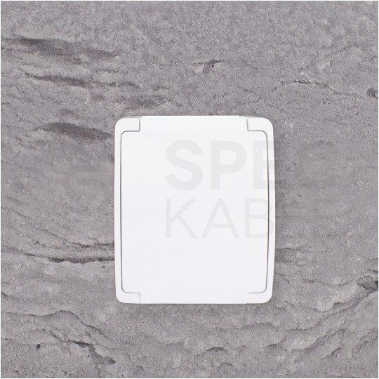 Gniazdo zasilające pojedyncze natynkowe hermetyczne IP44 białe z klapką [2P+Z] 16A Koala ViPlast