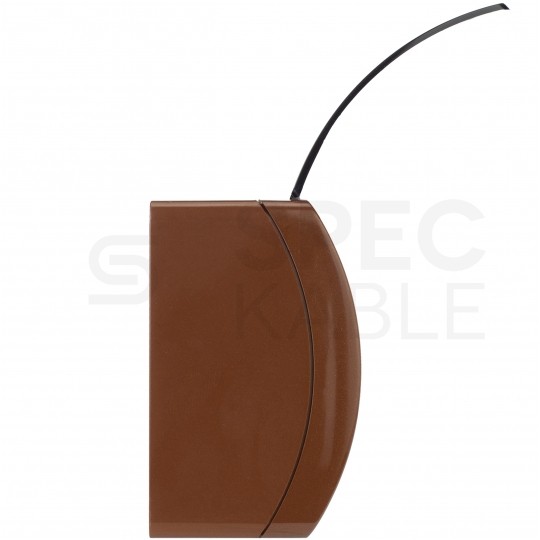 Gniazdo zasilające pojedyncze natynkowe hermetyczne IP44 brązowe z klapką transparentną [2P+Z] 16A Koala ViPlast