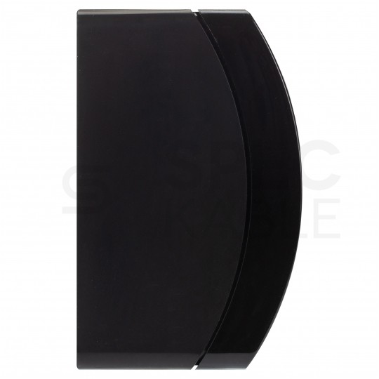 Gniazdo zasilające pojedyncze natynkowe hermetyczne IP44 czarne z klapką transparentną [2P+Z] 16A Koala ViPlast