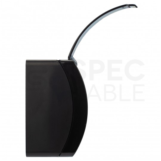 Gniazdo zasilające pojedyncze natynkowe hermetyczne IP44 czarne z klapką transparentną [2P+Z] 16A Koala ViPlast