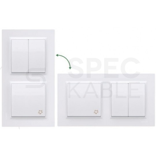 Gniazdo zasilające pojedyncze SIMON 54 z klapką i uszczelką IP44 czarne matowe [2P+Z] 16A z przesłonami Kontakt Simon DGZ1BZ.01/49