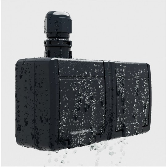 Gniazdo zasilające potrójne natynkowe hermetyczne IP55 antracytowe z klapką 3x [2P+Z] 16A Aquant 2K