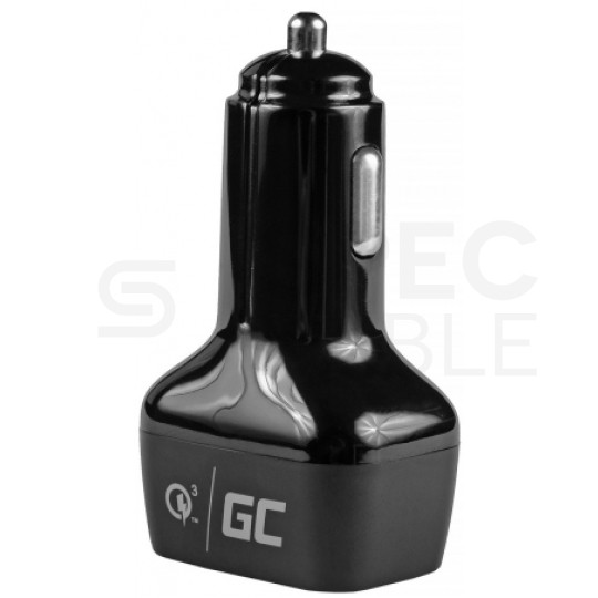 Green Cell Ładowarka samochodowa USB Quick Charge 3.0 + USB typ-C Power Delivery (30W)