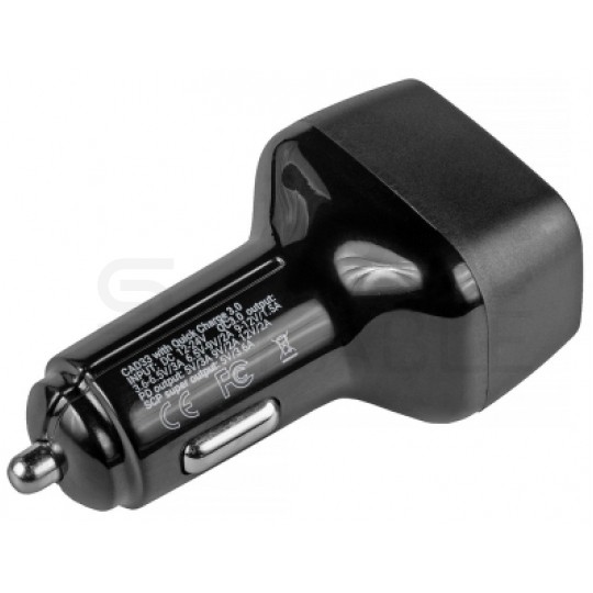 Green Cell Ładowarka samochodowa USB Quick Charge 3.0 + USB typ-C Power Delivery (30W)