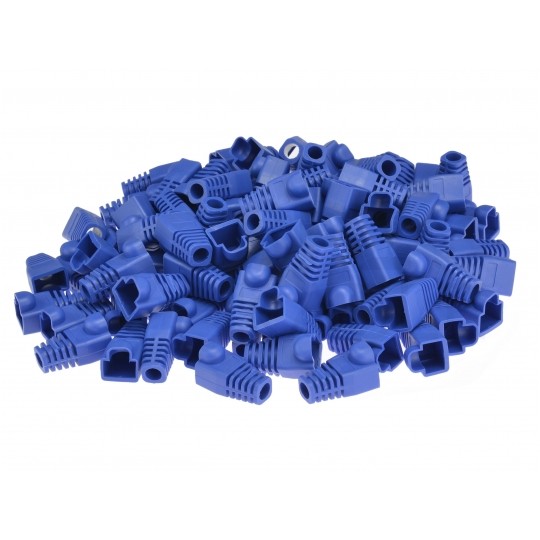 Gumowa osłonka wtyku RJ45 niebieska WORECZEK 100szt.