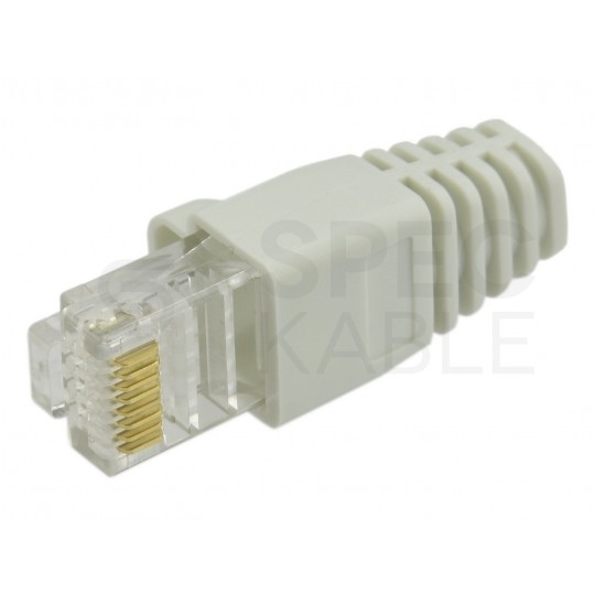 Gumowa osłonka wtyku RJ45 szara WORECZEK 100szt. NEKU