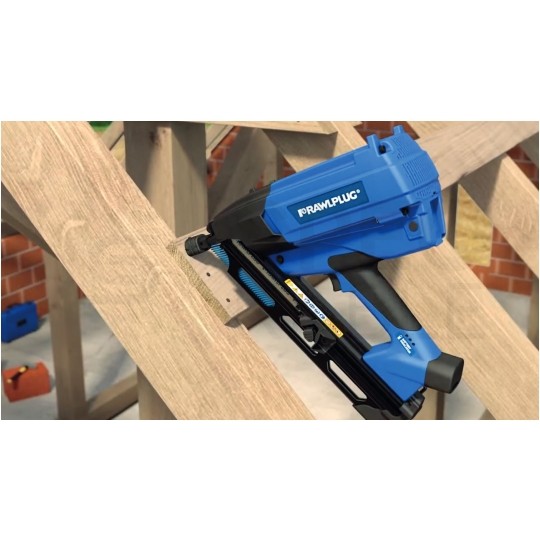 Gwoździarka gazowa akumulatorowa 7,2V do drewna z ładowarką i akumulatorem w walizce Rawlcase RAWLPLUG R-WW90II-XL1