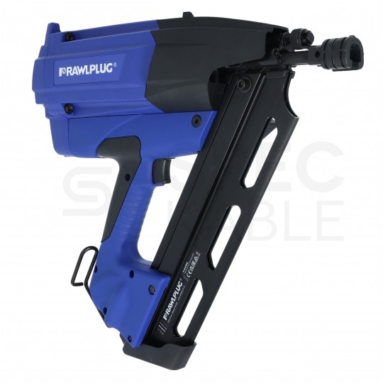 Gwoździarka gazowa akumulatorowa 7,2V do drewna z ładowarką i akumulatorem w walizce Rawlcase RAWLPLUG R-WW90II-XL1