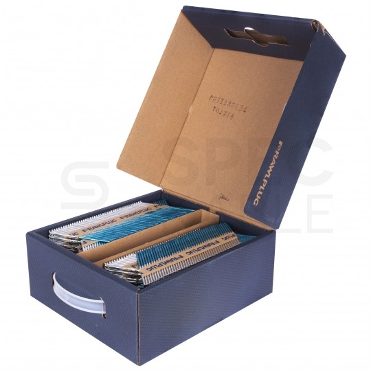 Gwoździe do drewna 2,8x70mm ocynkowane, pierścieniowe na papierze 3300 sztuk + 3x gaz do gwoździarki WW90II Rawlplug R-DRG-2870-V