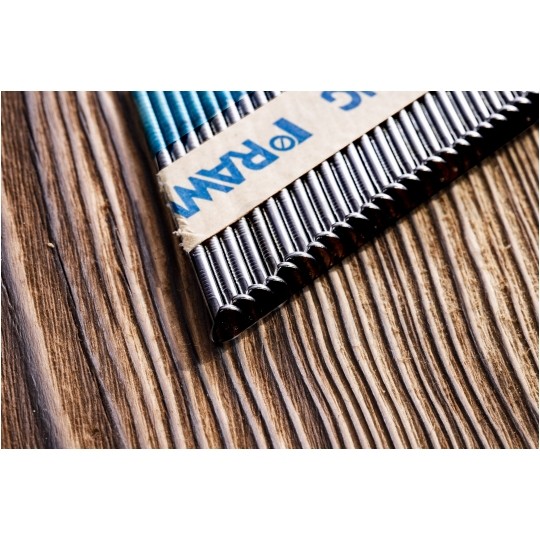 Gwoździe do drewna 3,1x90mm czarne, gładkie na papierze 2200 sztuk + 2x gaz do gwoździarki WW90II Rawlplug R-DPK-3190-V