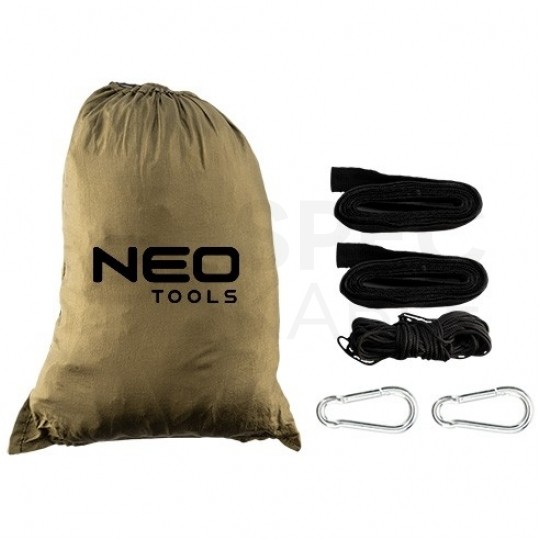 Hamak turystyczny na biwak z moskitierą 330x140cm do 200kg NEO 63-123