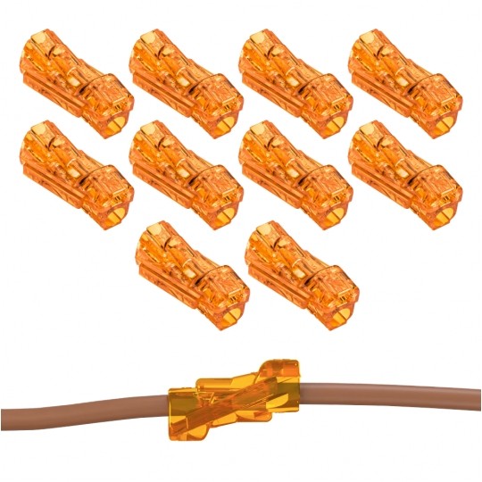 IDEALNA Szybkozłączka przelotowa 2x 0,5-4mm2 uniwersalna bezhalogenowa (na drut / na linkę) 450V/32A SIMET 10szt.