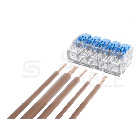 IDEALNA Szybkozłączka z dźwignią 2x 0,2-4mm2 uniwersalna bezhalogenowa (na drut / na linkę) 450V/32A SIMET 40szt.