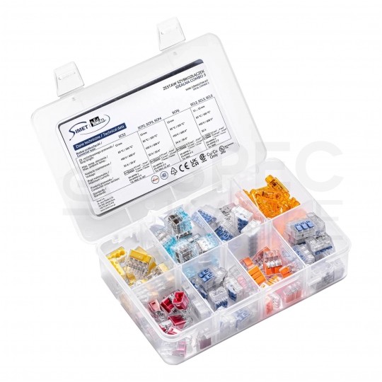 IDEALNA Zestaw szybkozłączek instalacyjnych SCL (2x 3x 5x ), SCP (2x 3x 4x 5x 6x 8x), SCS (2x) COMBO4 SIMET 240szt.