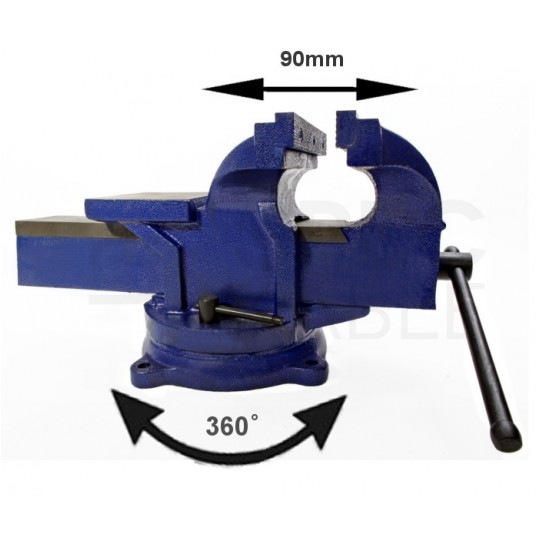 Imadło ślusarskie obrotowe z kowadłem 100mm Kraft&Dele