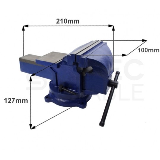 Imadło ślusarskie obrotowe z kowadłem 100mm Kraft&Dele