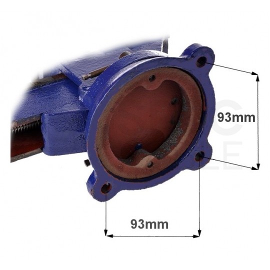 Imadło ślusarskie obrotowe z kowadłem 100mm Kraft&Dele