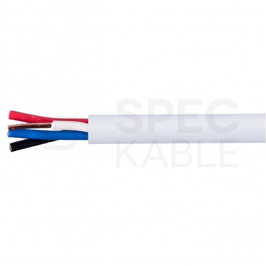 Kabel alarmowy BiTprotect YTDY 4x0,5mm biały 100V domofonowy drut Bitner