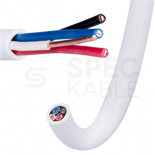 Kabel alarmowy BiTprotect YTDY 4x0,5mm biały 100V domofonowy drut Bitner