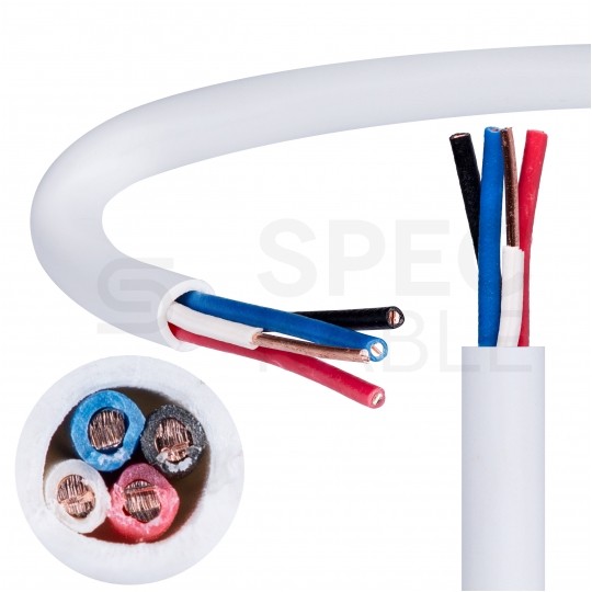 Kabel alarmowy BiTprotect YTDY 4x0,5mm biały 100V domofonowy drut Bitner