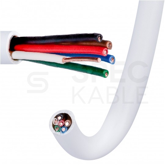 Kabel alarmowy BiTprotect YTDY 6x0,5mm biały 100V domofonowy drut Bitner