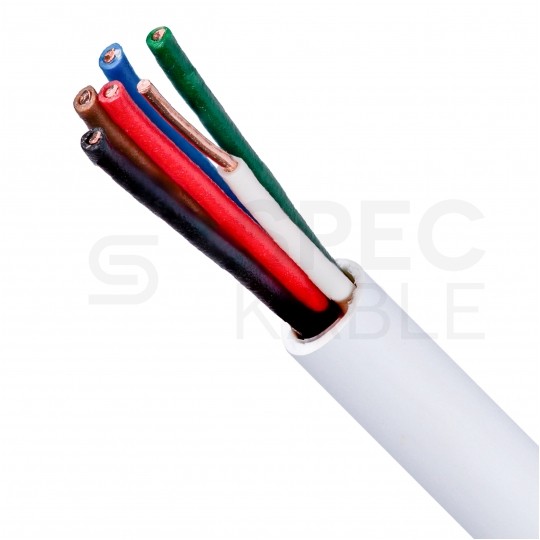 Kabel alarmowy BiTprotect YTDY 6x0,5mm biały 100V domofonowy drut Bitner