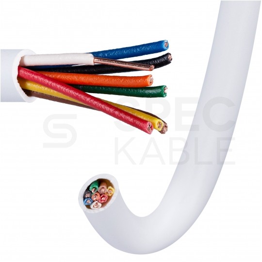 Kabel alarmowy BiTprotect YTDY 8x0,5mm biały 100V domofonowy drut Bitner