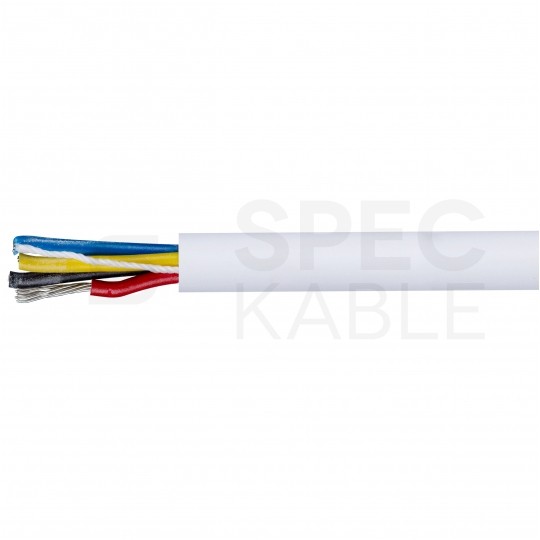 Kabel alarmowy SCYY 4x0,22mm2 biały 150V domofonowy linka Technokabel