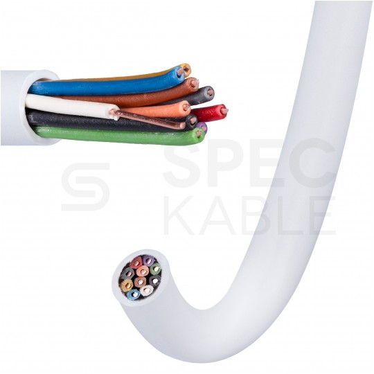 Kabel alarmowy YTDY 10x0,5mm biały 100V domofonowy drut Mercor