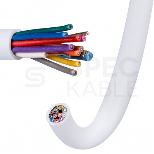 Kabel alarmowy YTDY 12x0,5mm biały 100V domofonowy drut Mercor