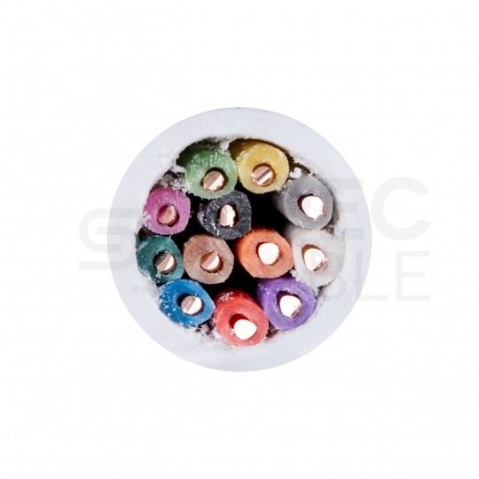 Kabel alarmowy YTDY 12x0,5mm biały 100V domofonowy drut Mercor