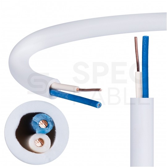 Kabel alarmowy YTDY 2x0,5mm biały 100V domofonowy drut Mercor