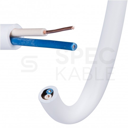 Kabel alarmowy YTDY 2x0,5mm biały 100V domofonowy drut Mercor