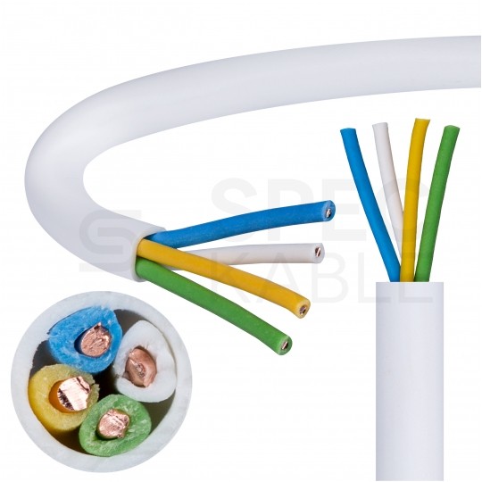 Kabel alarmowy YTDY 4x0,5mm biały 100V domofonowy drut Elektrokabel