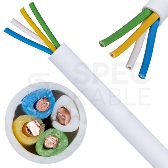 Kabel alarmowy YTDY 4x0,5mm biały 100V domofonowy drut Elektrokabel