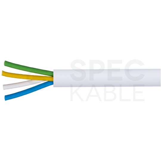 Kabel alarmowy YTDY 4x0,5mm biały 100V domofonowy drut Elektrokabel