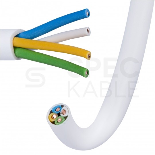 Kabel alarmowy YTDY 4x0,5mm biały 100V domofonowy drut Elektrokabel