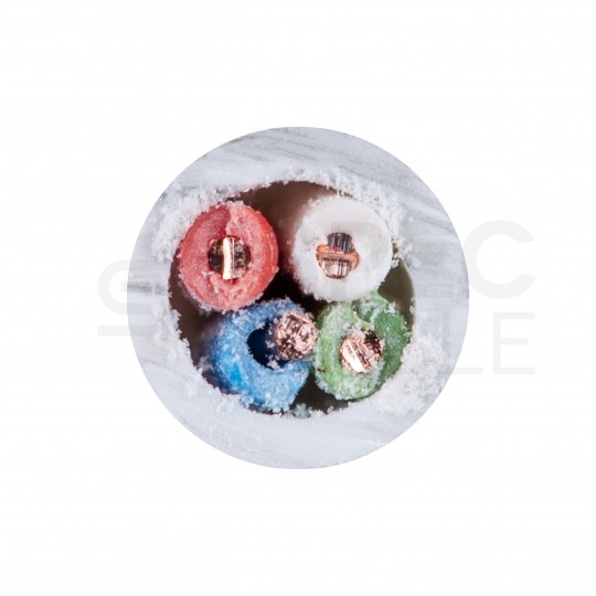 Kabel alarmowy YTDY 4x0,5mm biały 100V domofonowy drut Mercor