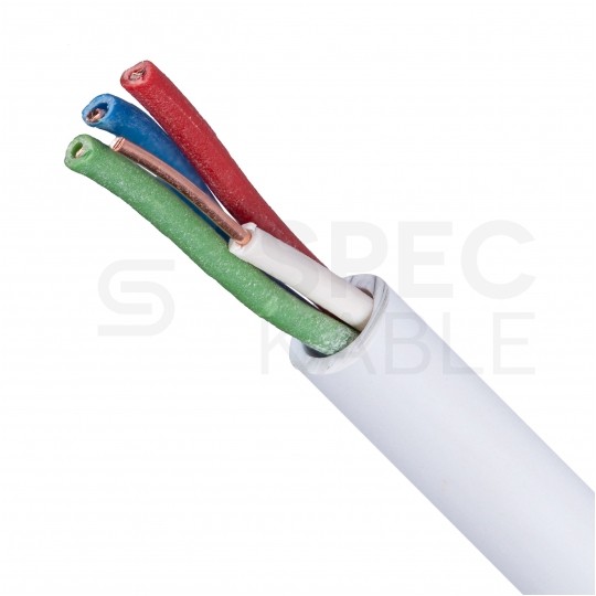 Kabel alarmowy YTDY 4x0,5mm biały 100V domofonowy drut Mercor