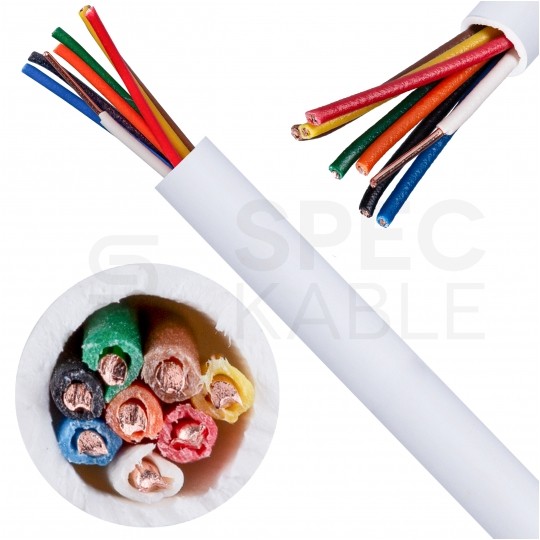 Kabel alarmowy YTDY 8x0,4mm biały 100V domofonowy drut Bitner