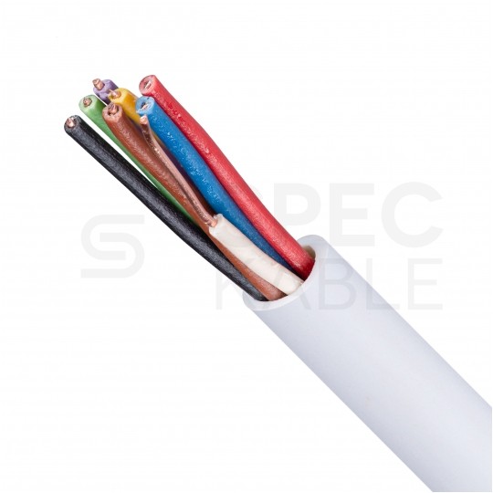 Kabel alarmowy YTDY 8x0,5mm biały 100V domofonowy drut Mercor