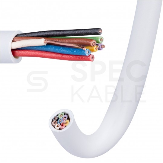 Kabel alarmowy YTDY 8x0,5mm biały 100V domofonowy drut Mercor