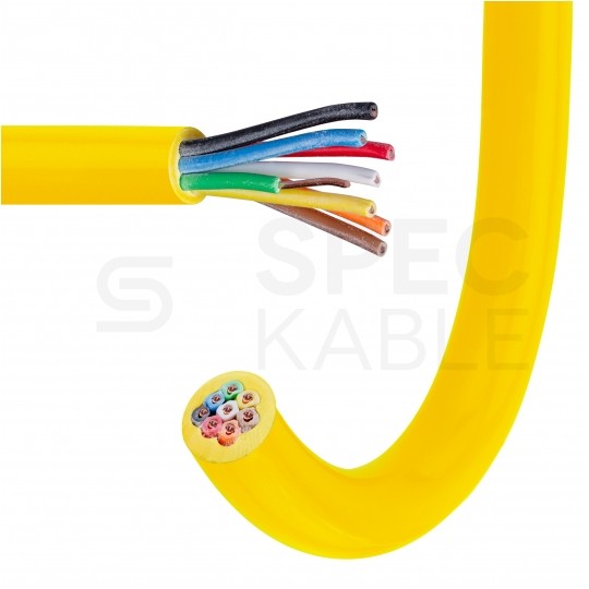 Kabel alarmowy YTDY 8x0,5mm żółty 100V domofonowy bezhalogenowy B2ca drut SATEC