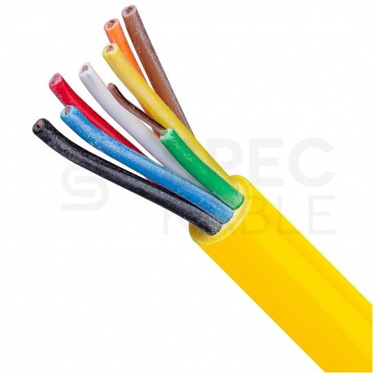 Kabel alarmowy YTDY 8x0,5mm żółty 100V domofonowy bezhalogenowy B2ca drut SATEC
